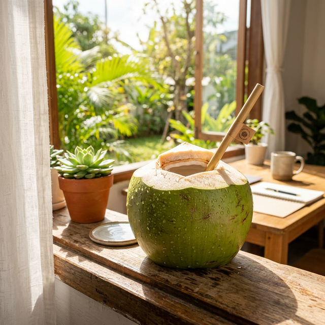 Nước dừa tươi giải rượu bù điện giải